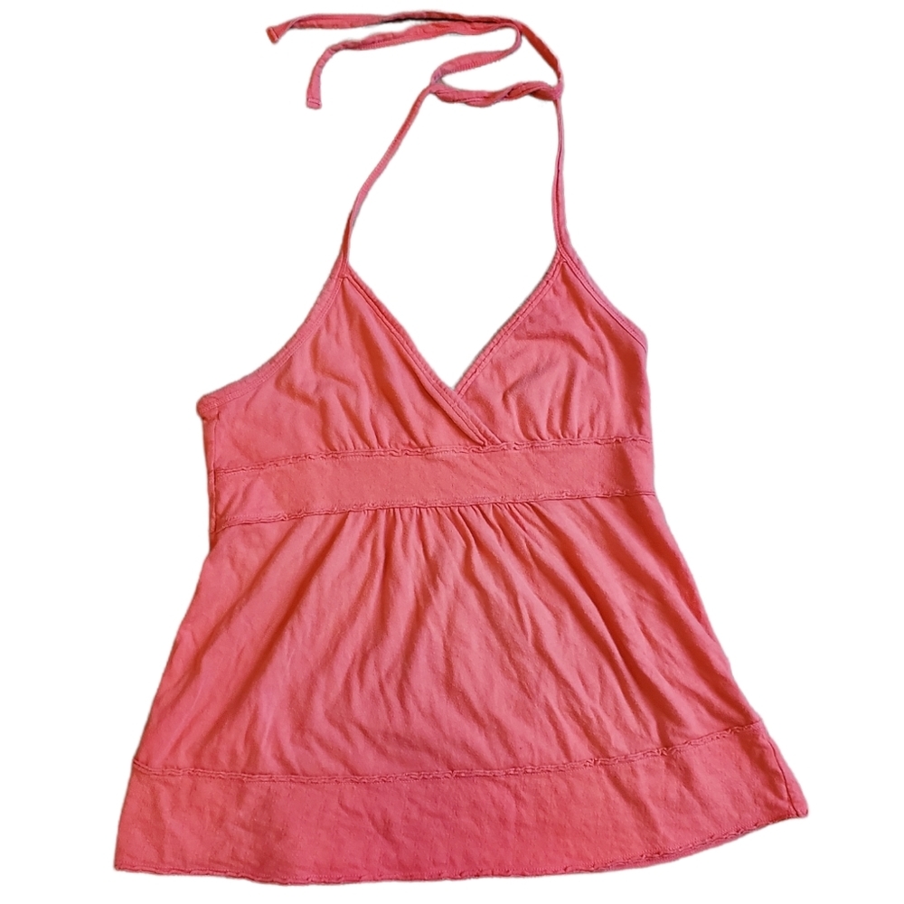 SO Peach Halter Style Y2K Tank Top